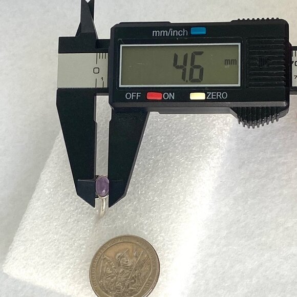 Sterling Silver 925 Oval Amethyst Cabochon Kitty Cat Band Ring Size 6 Cat Lover - Picture 13 of 16